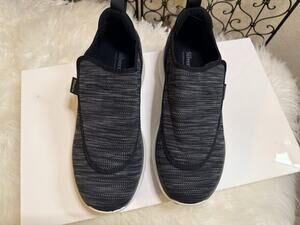 Silverts Slippers Mens, Slip-on, Velcro, Black/Gray-12